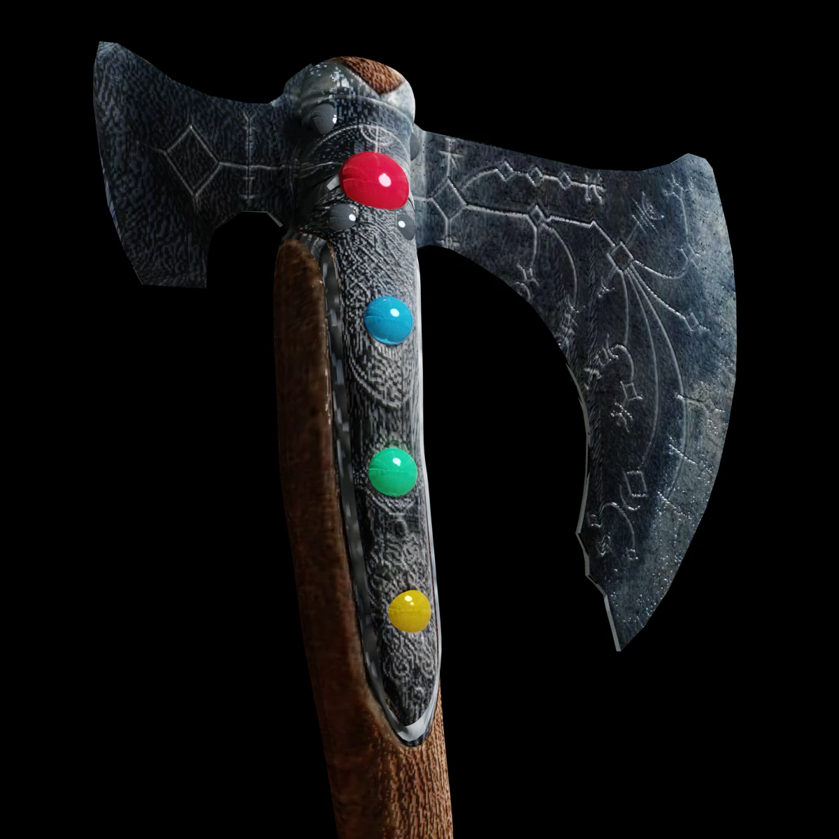 god of war axe 3D Model .c4d .max .obj .3ds .fbx .stl .blend 