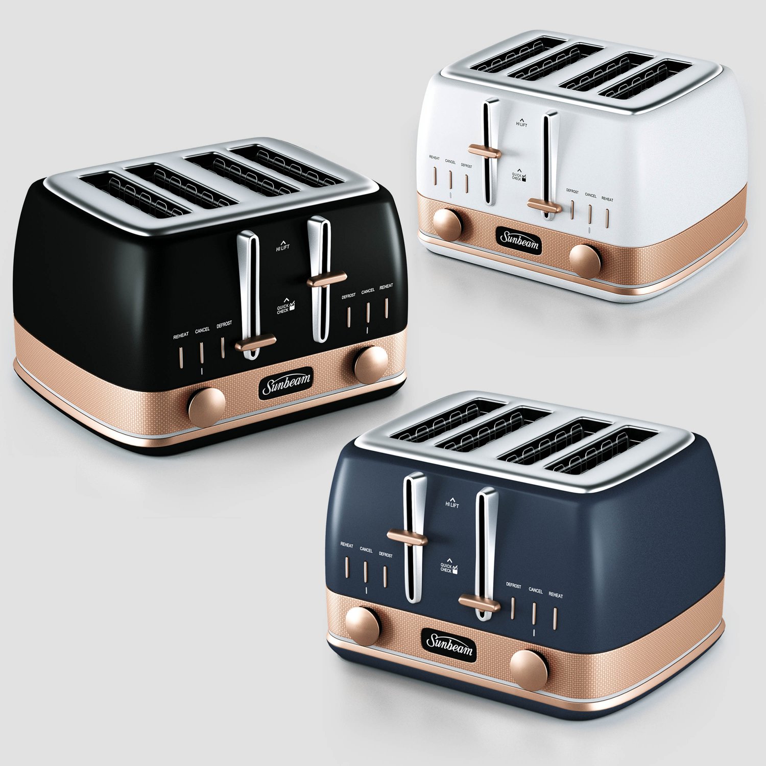 Morphy Richards Grille-Pain Accents 2 tranches INOX Rose Gold