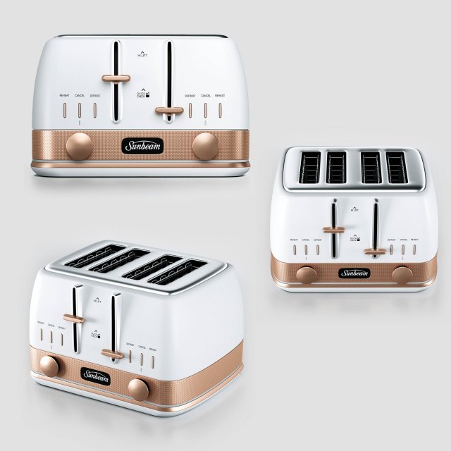 sunbeam classic bronze toaster 3D Model in Household Appliances