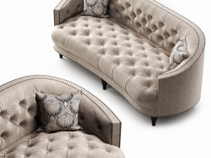 coaster living room sofa Model 3D