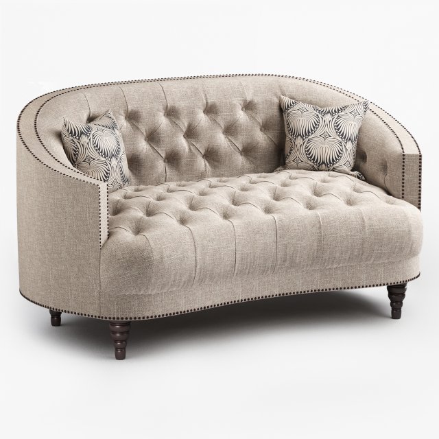 coaster living room loveseat 3D Model .c4d .max .obj .3ds .fbx .stl .blend 