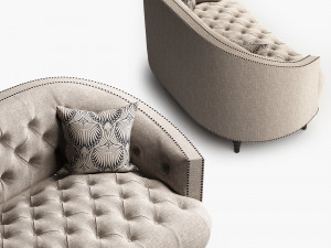 coaster living room loveseat 3D Model
