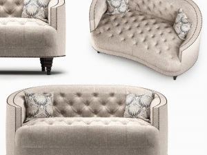 coaster living room loveseat 3D Model