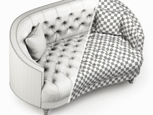 coaster living room loveseat 3D Model