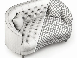coaster living room loveseat 3D Model
