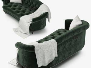 corbyn rolled arm chesterfield sofa Modello 3D