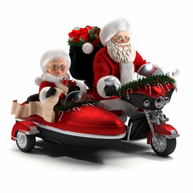 christmas decorative-santa claus 3D Модель .c4d .max .obj .3ds .fbx .stl .blend 