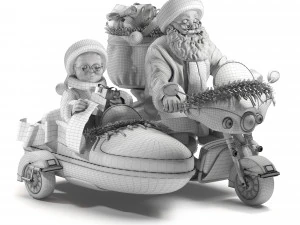 різдвяний декор-санта клаус 3D Модель