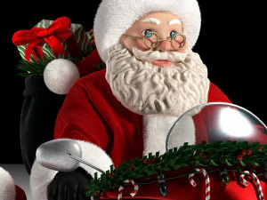 різдвяний декор-санта клаус 3D Модель