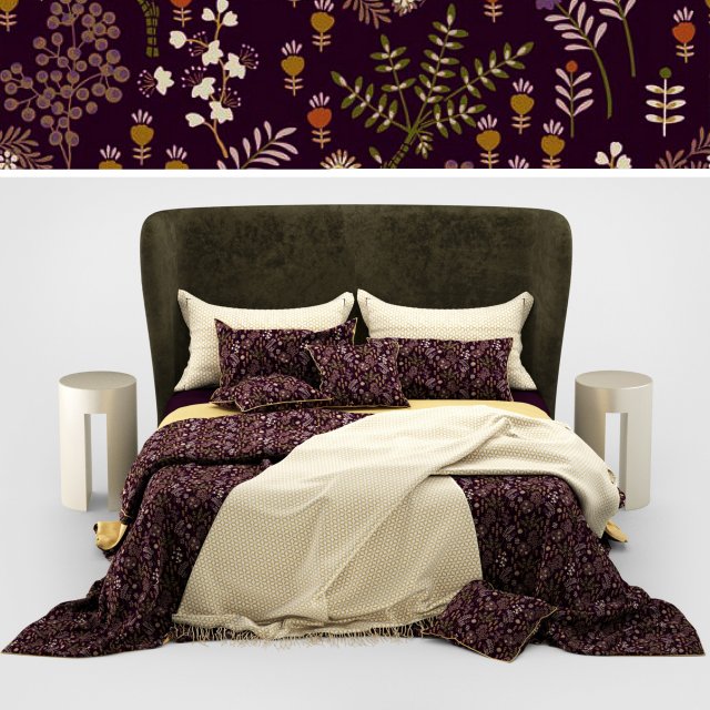 turpault lauren meridiani classic bed 3D 모델 .c4d .max .obj .3ds .fbx .stl .blend 