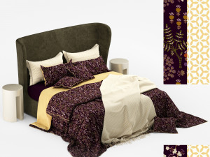 turpault lauren meridiani classic bed 3D 모델