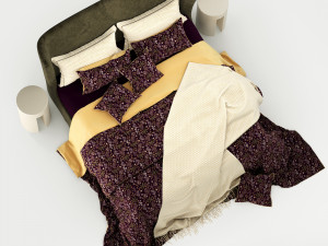 turpault lauren meridiani classic bed 3D 모델