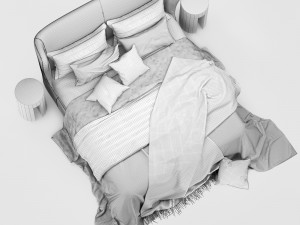 turpault lauren meridiani classic bed 3D 모델