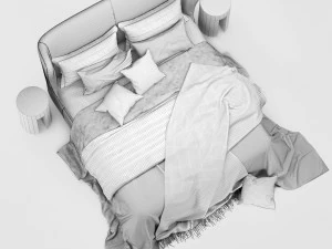 turpault lauren meridiani classic bed 3D Model