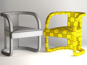 rory accent chair 3D मॉडल