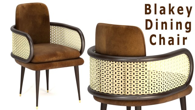 blakey dining chair 3D Model .c4d .max .obj .3ds .fbx .stl .blend 