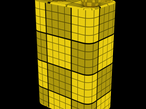 9 volts battery 3D Model