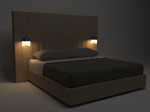 como bed Model 3D