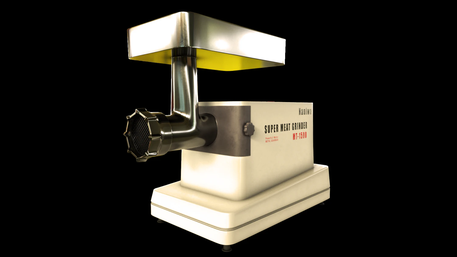 meat grinder - naniwa mt-1500 3D Model .c4d .max .obj .3ds .fbx .stl .blend 