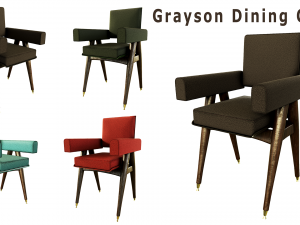 grayson dining chair 3D-Modell