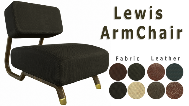 lewis armchair 3D मॉडल .c4d .max .obj .3ds .fbx .stl .blend
