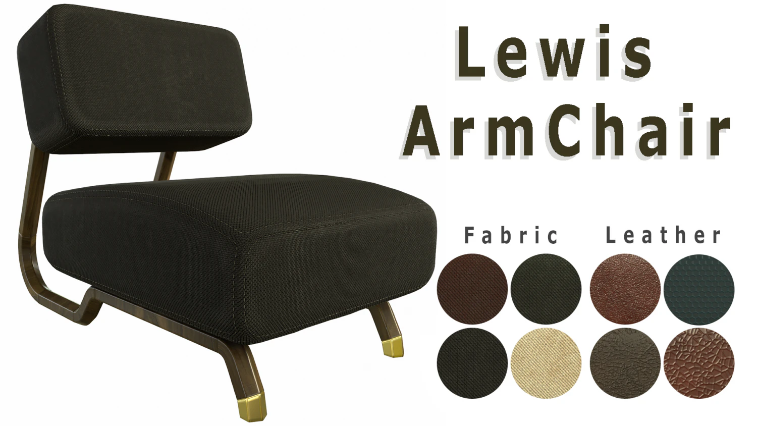 lewis armchair 3D Model .c4d .max .obj .3ds .fbx .stl .blend 