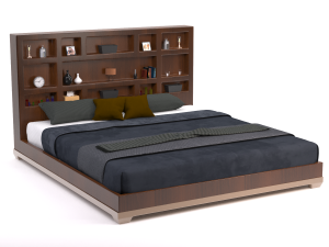 king platform bed Modello 3D