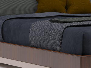 king platform bed Modello 3D