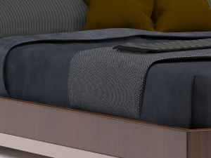 king platform bed 3D Model
