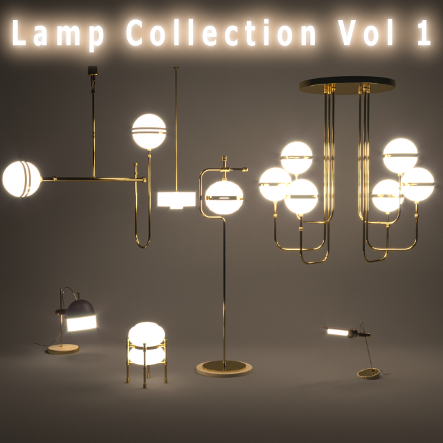 lamp collection vol 01 Modelo 3D .c4d .max .obj .3ds .fbx .stl .blend 