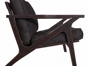 Omax Decor Zola Accent Chair Ottoman 3D Model