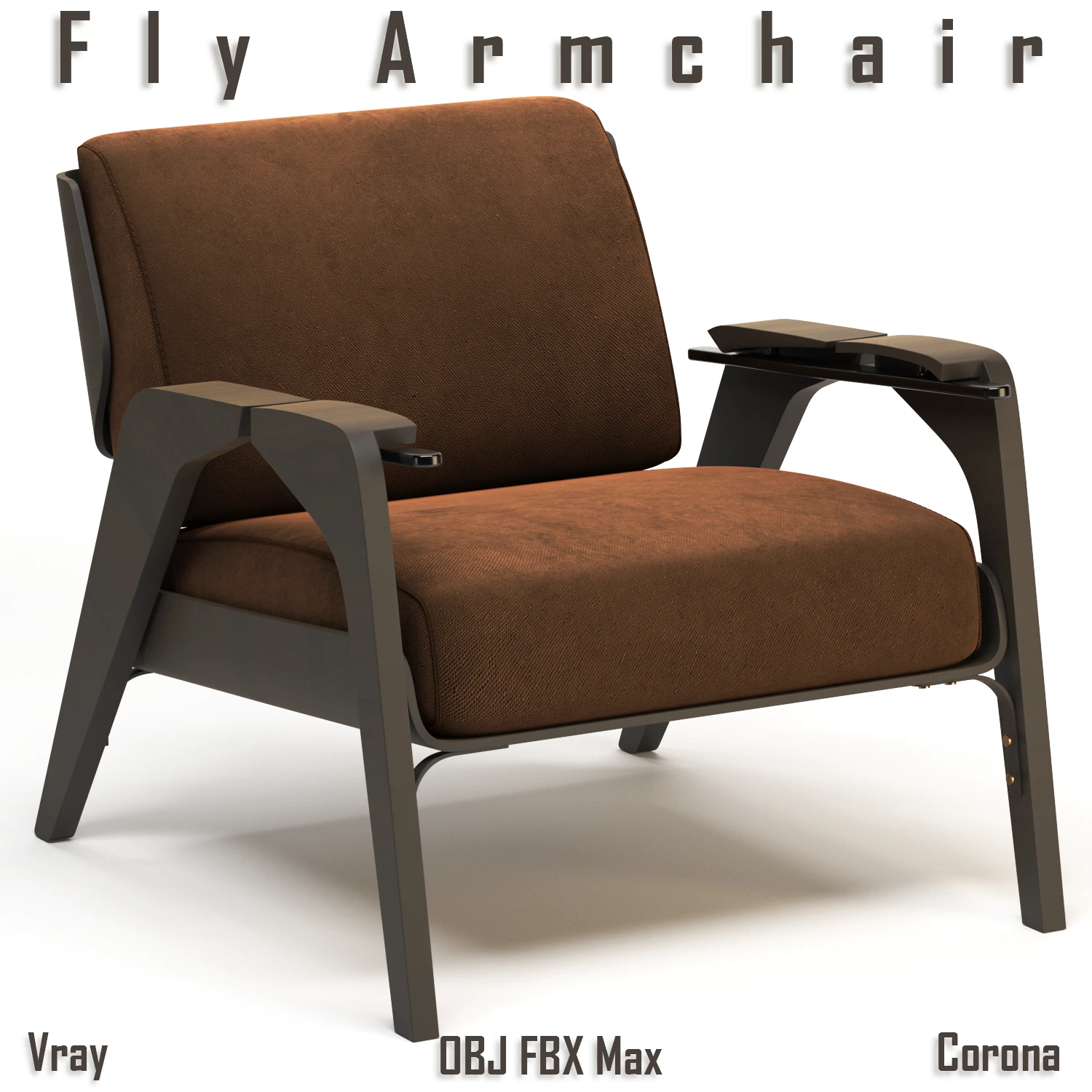 Fly Armchair 3D Model .c4d .max .obj .3ds .fbx .stl .blend 