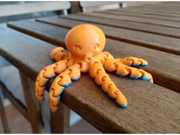octopuscute Modello di stampa 3D .c4d .max .obj .3ds .fbx .stl .blend 