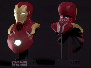 homem de ferro--marca---guerra civil Modelo de Impressão 3D