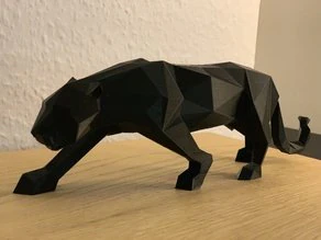 pantera-origami Modelo de Impressão 3D .c4d .max .obj .3ds .fbx .stl .blend 