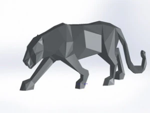 pantera-origami Modelo de Impressão 3D