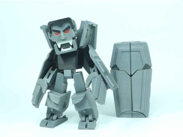 transformable-dracula-for-halloween 3Dプリントモデル .c4d .max .obj .3ds .fbx .stl .blend 
