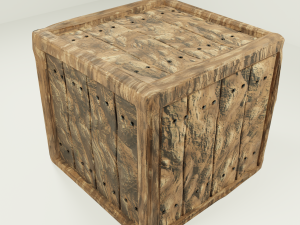 wooden crate Modelo 3D