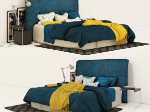 tempat tidur01 Model 3D