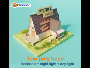 cute lowpoly home 01 3D 模型
