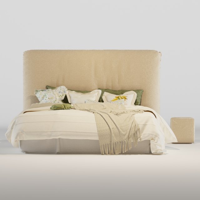 bed 03 3D 모델 .c4d .max .obj .3ds .fbx .stl .blend 