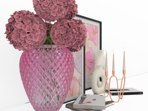 decorativ set pink 3D मॉडल