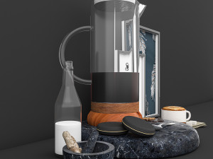 coffe set 3D 模型