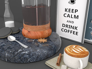 coffe set 3D 模型