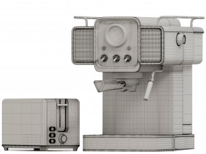 vintage cuisine kittchen appliance Modelo 3D