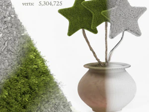 star tree moss topiary 3D Model