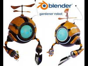 Gardener Robot 3D Model