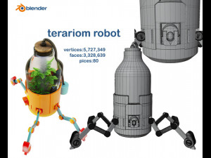 Terrarium robot 3D Model