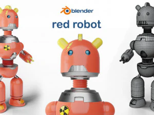 Red robot 3D Model