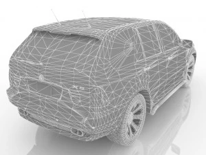 car jeep off-road vehicle cheap car 3D Model